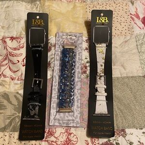 Lot of 3 L&B & Emirish Watch Bands for Apple Watch NEW